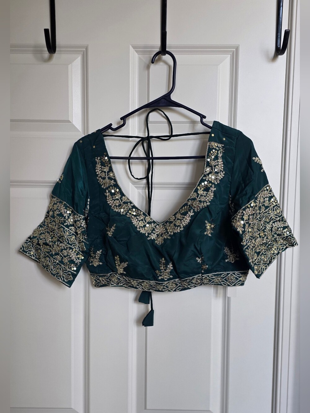 Gorgeous Sequin Zari green Lehenga Choli - Picture 7 of 14